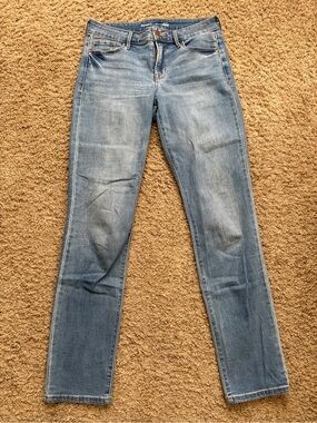 Old Navy Power Slim Mid Rise Straight Leg Jean Women’s 8 Long